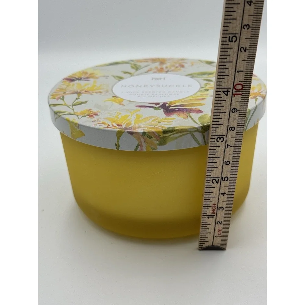 Pier One Imports 3 Wick Candle Honeysuckle Rare Discontinued‎ Scent New 14oz